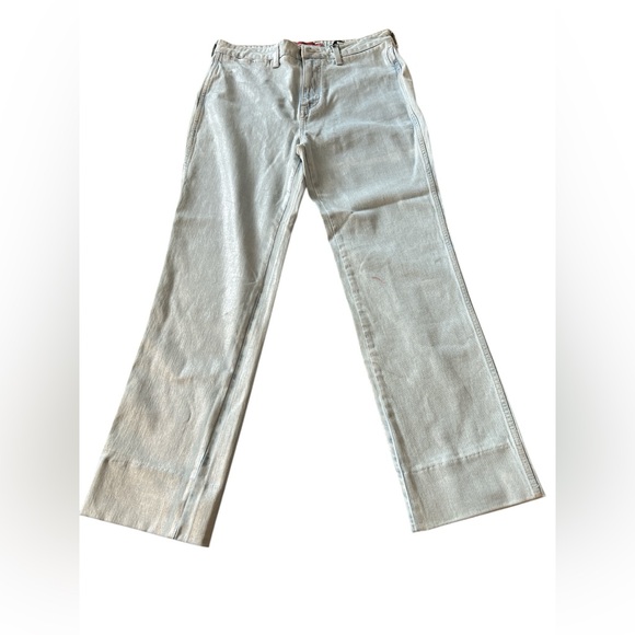 Johnny Was Sassoon Sancere Straight Leg Jean In Silver Metallic Size 30 - Picture 2 of 10